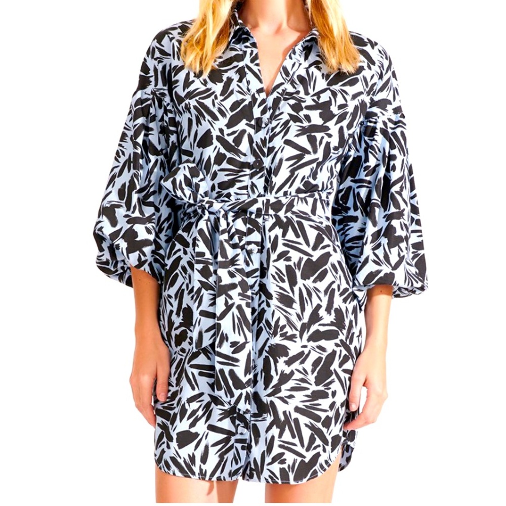 Veronica Beard Samy Puff Sleeve Dress